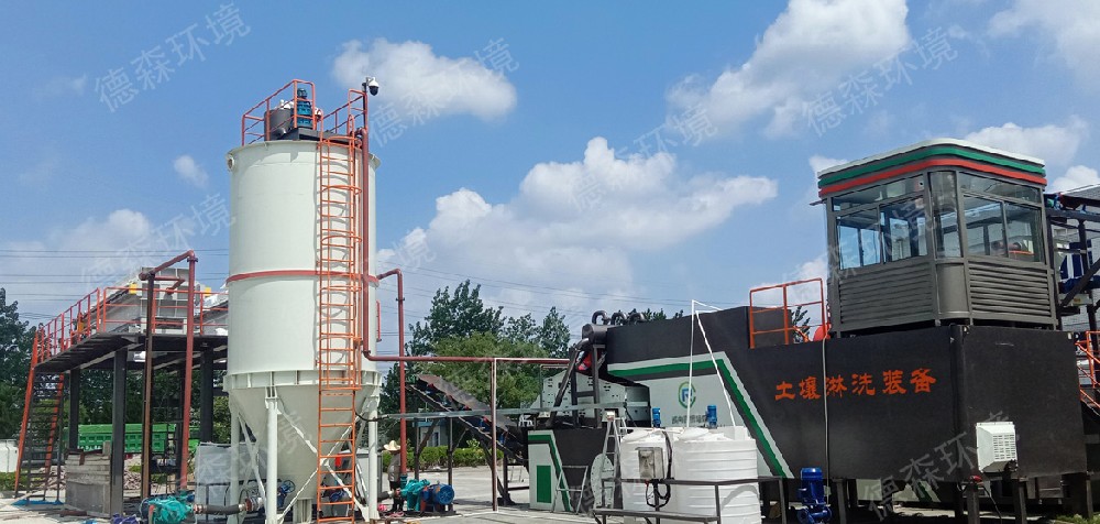 土壤淋洗修復現場