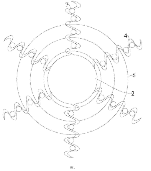 鹽堿土壤型土壤治理寶顆粒的結構示意圖