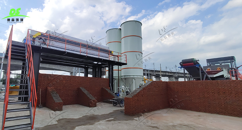 重金屬污染土壤淋洗修復現場